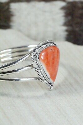 Navajo Spiny Oyster & Sterling Silver Bracelet - Daniel Benally