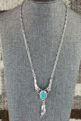 Turquoise & Sterling Silver Necklace - Lee Shorty