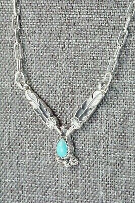 Turquoise & Sterling Silver Necklace - Tom Dinesto