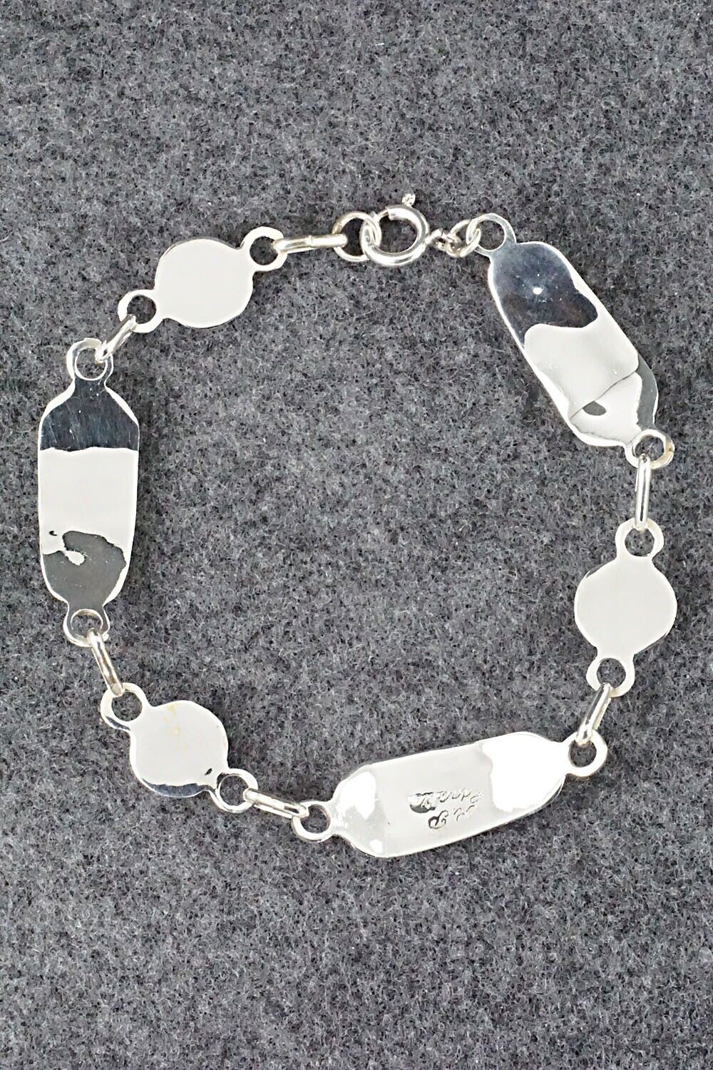 Multi Stone & Sterling Silver Link Bracelet - Patty Edaakie