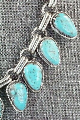 Turquoise & Sterling Silver Necklace and Earrings - Bobby Platero