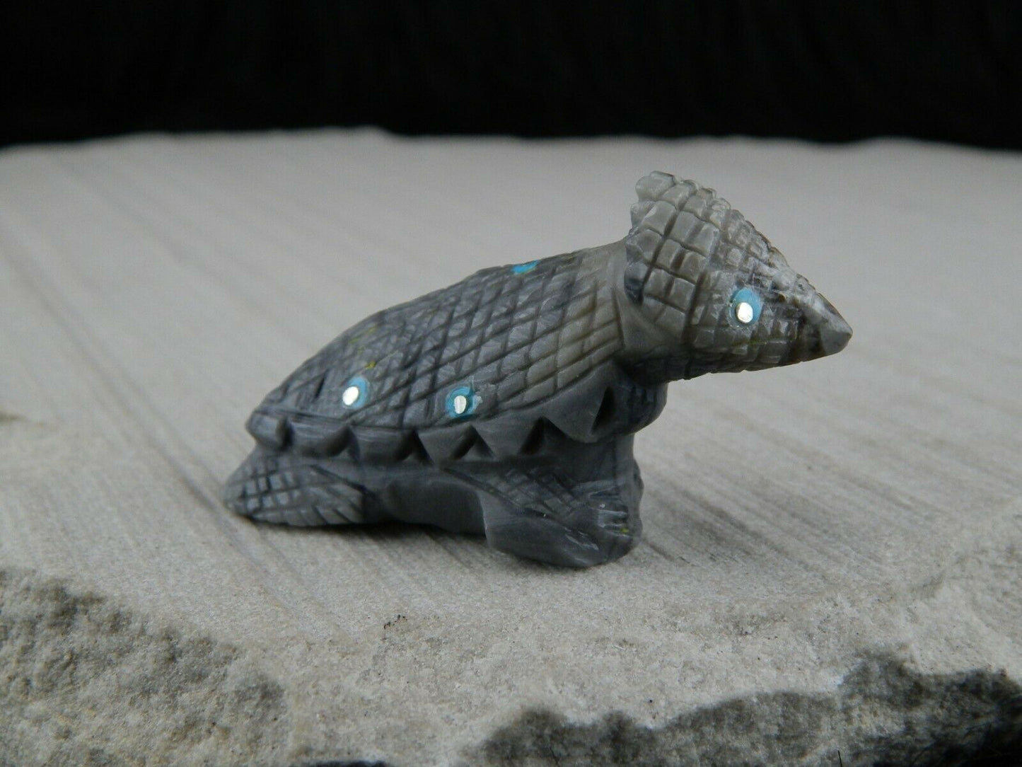 Lizard Zuni Fetish Carving - Kevin Allapowa - High Lonesome Trading