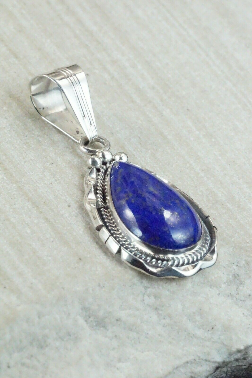 Lapis & Sterling Silver Pendant - Samuel Yellowhair