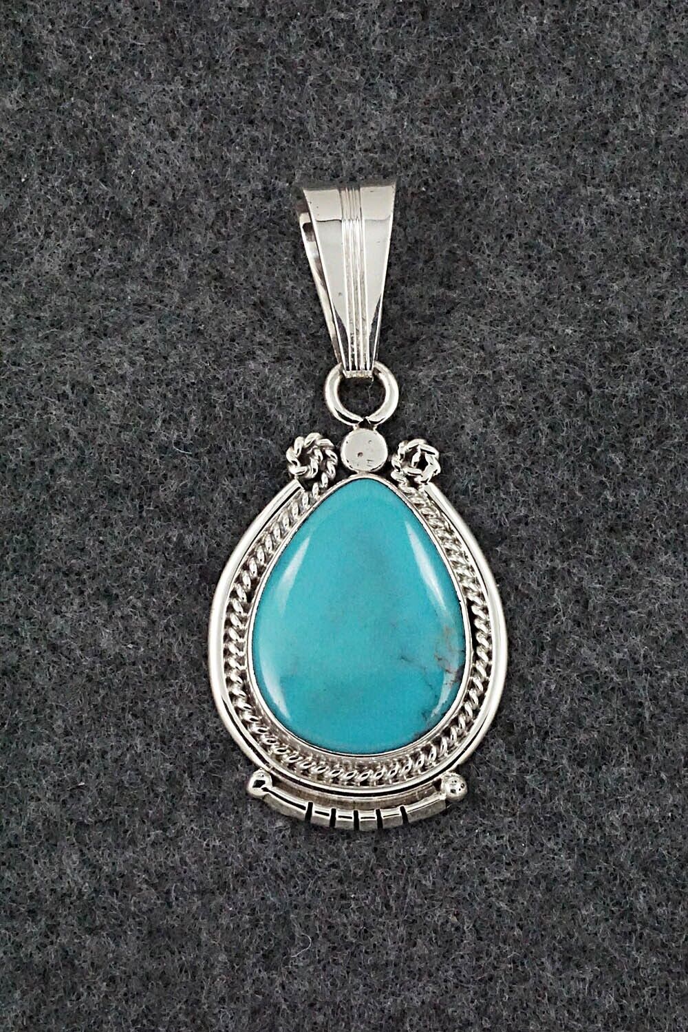 Turquoise & Sterling Silver Pendant - Samuel Yellowhair