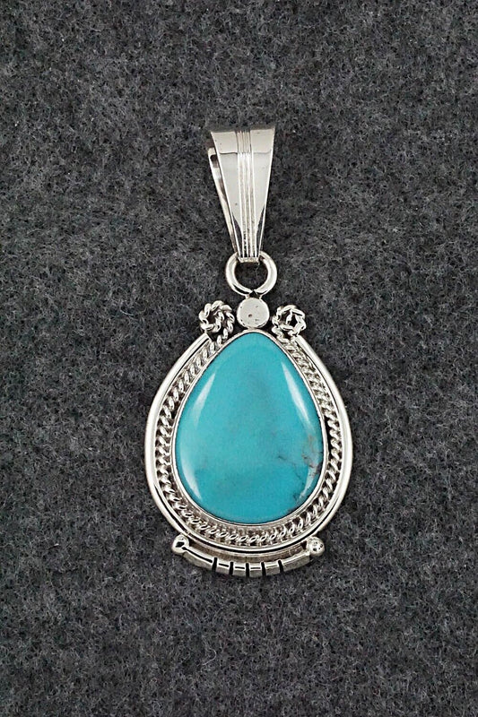 Turquoise & Sterling Silver Pendant - Samuel Yellowhair