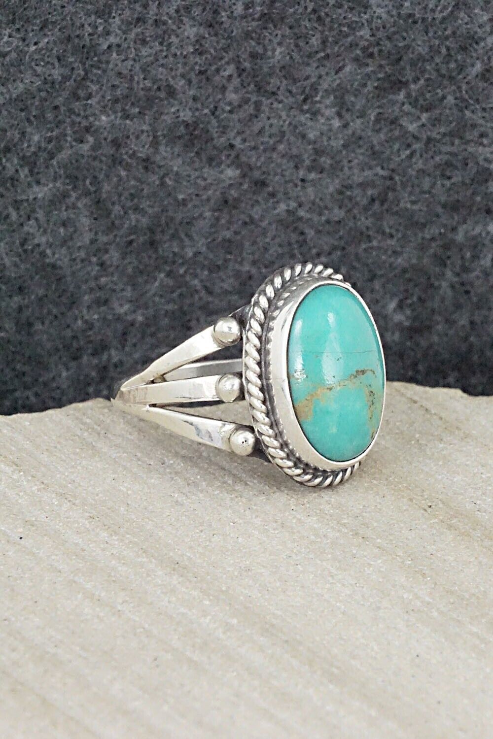 Turquoise & Sterling Silver Ring - Alice Rose Saunders - Size 6.5
