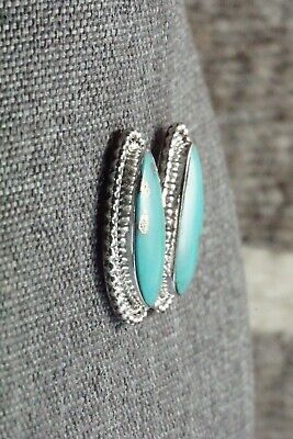 Turquoise & Sterling Silver Earrings - Verley Betone