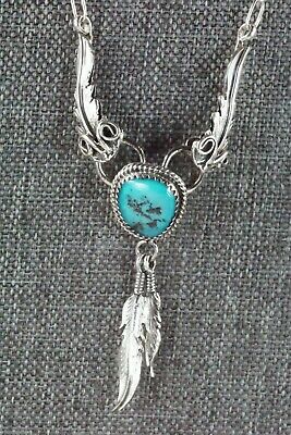Turquoise & Sterling Silver Necklace - Lee Shorty