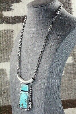 Navajo Turquoise & Sterling Silver Necklace - Raymond Delgarito