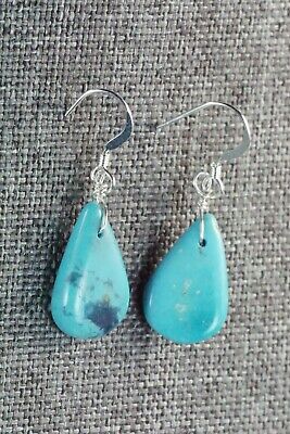 Turquoise & Sterling Silver Earrings - Navajo