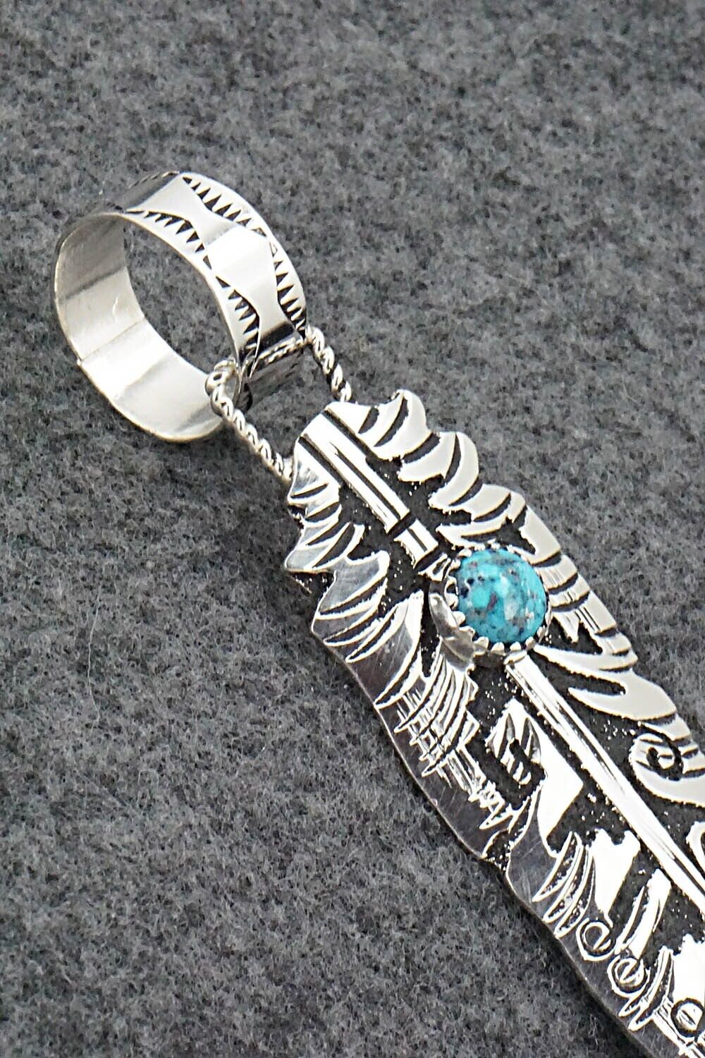 Turquoise & Sterling Silver Pendant - Richard Singer
