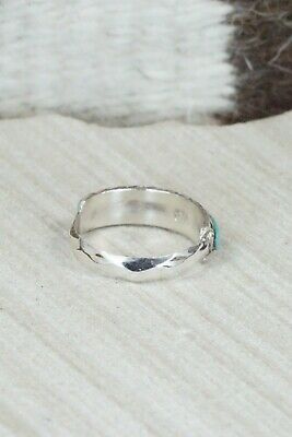 Turquoise & Sterling Silver Ring - Malcom Chavez - Size 7.5