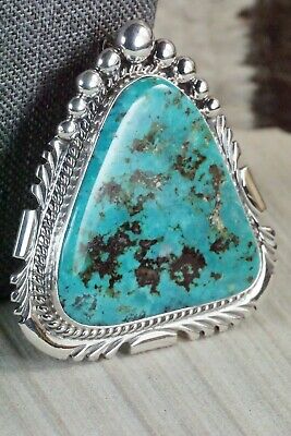 Turquoise and Sterling Silver Pendant - Alvin Joe