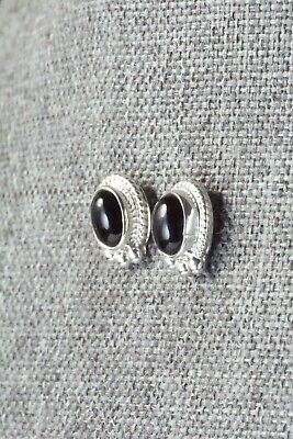 Onyx & Sterling Silver Earrings - Sharon McCarthy