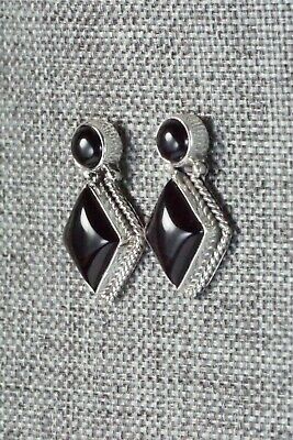 Onyx & Sterling Silver Earrings - Genevieve Francisco
