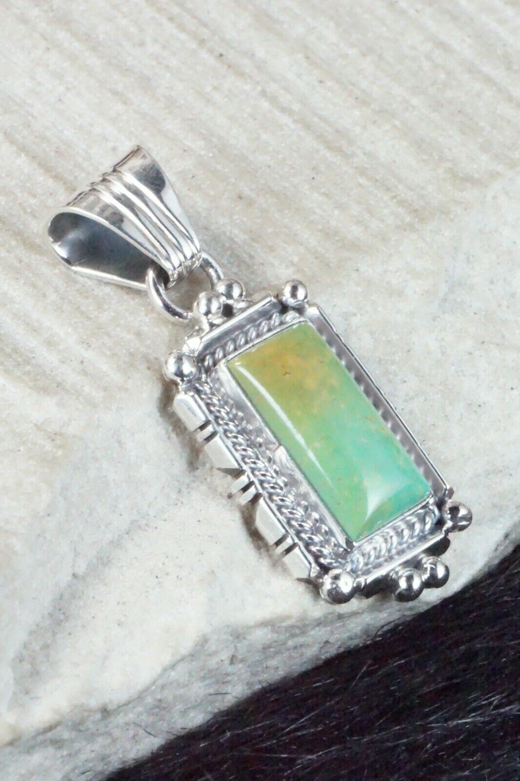 Turquoise & Sterling Silver Pendant - Daniel Benally