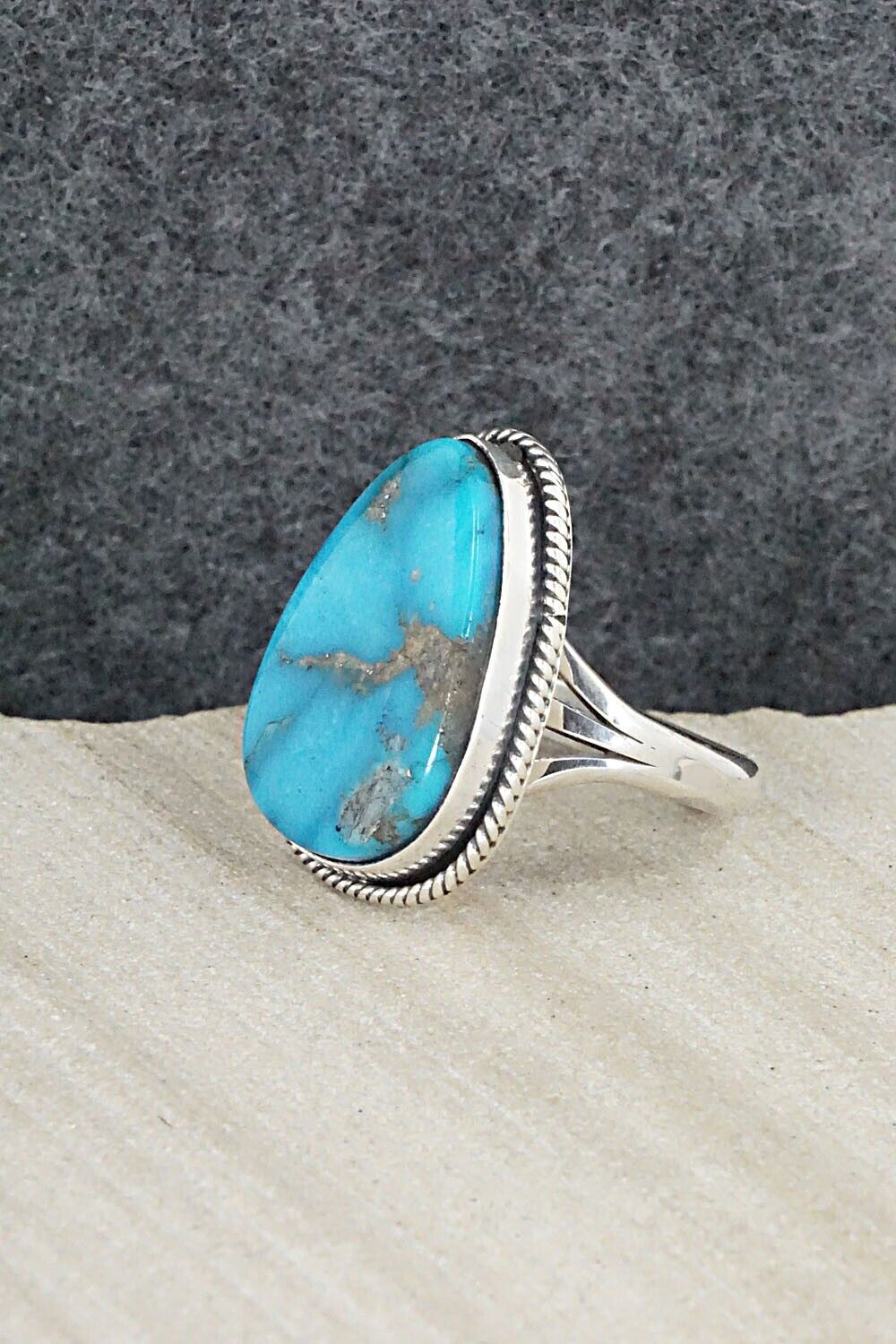 Turquoise & Sterling Silver Ring - Alice Rose Saunders - Size 7.25