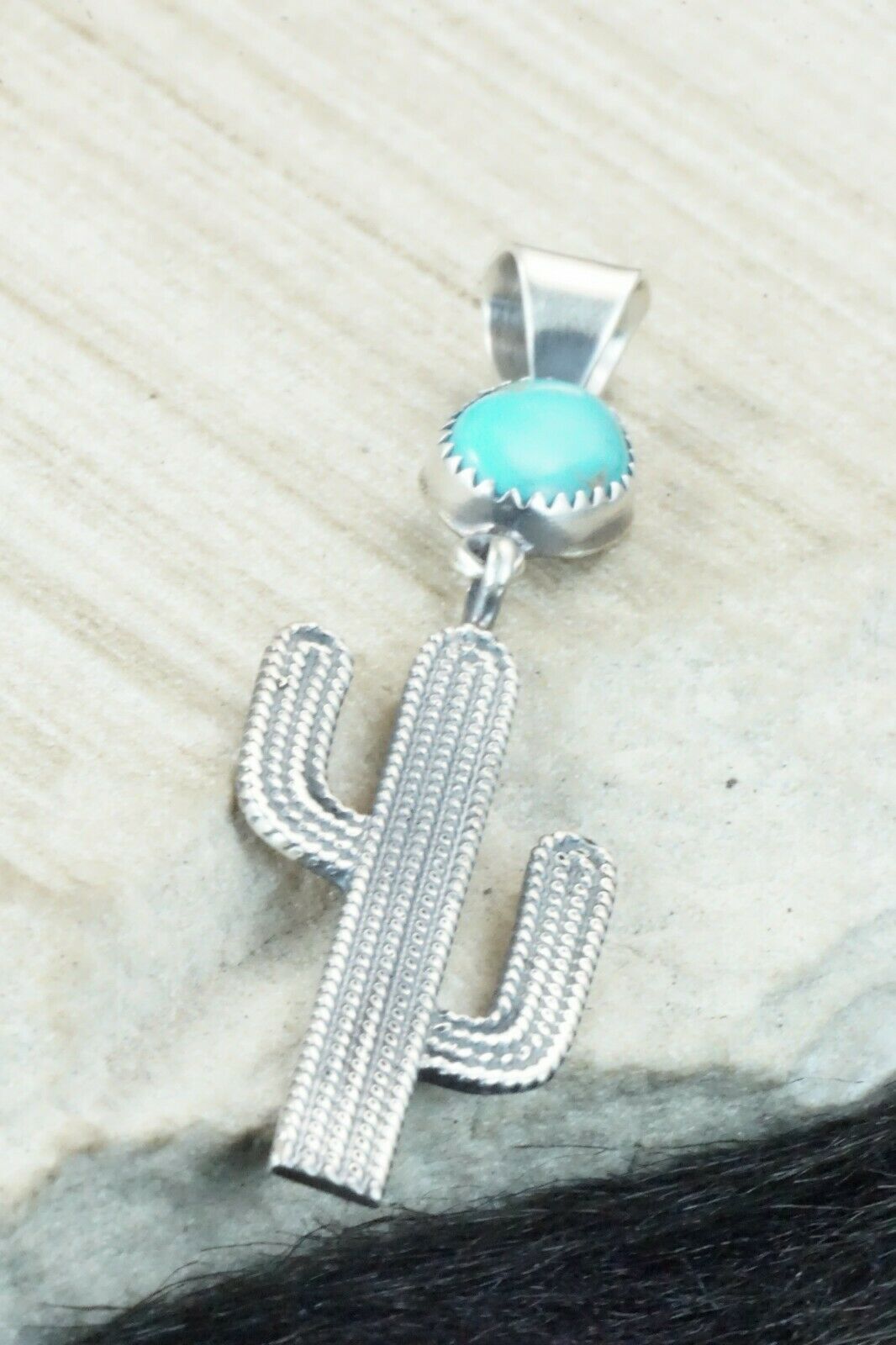 Turquoise and Sterling Silver Pendant - Annie Spencer