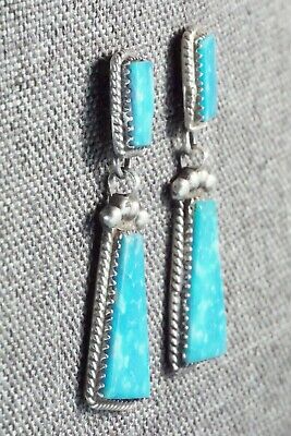 Turquoise & Sterling Silver Earrings - Selina Warner - High Lonesome Trading