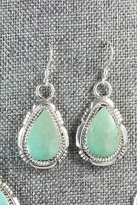 Turquoise & Sterling Silver Necklace and Earrings - Tom Lewis