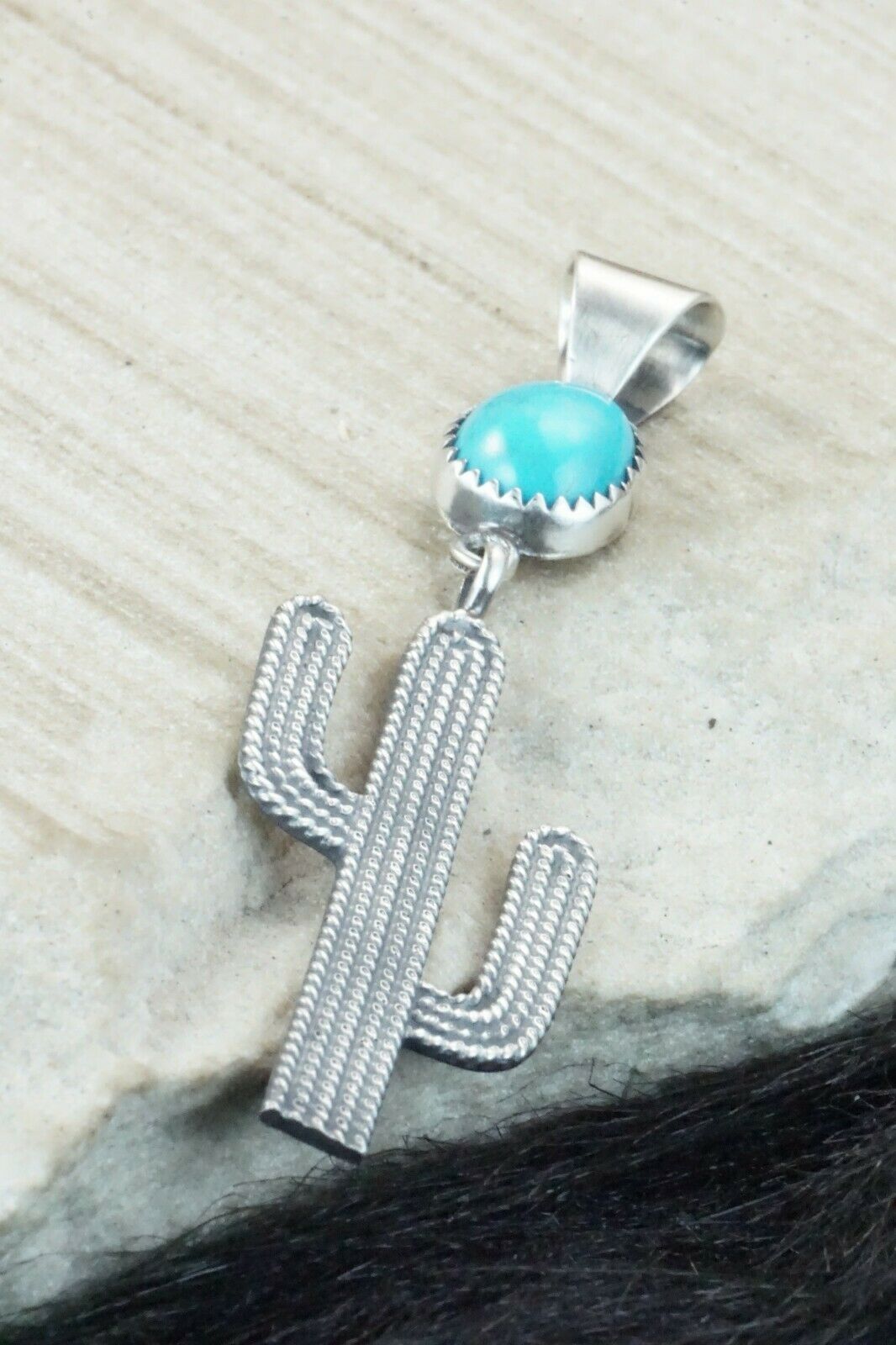 Turquoise and Sterling Silver Pendant - Annie Spencer