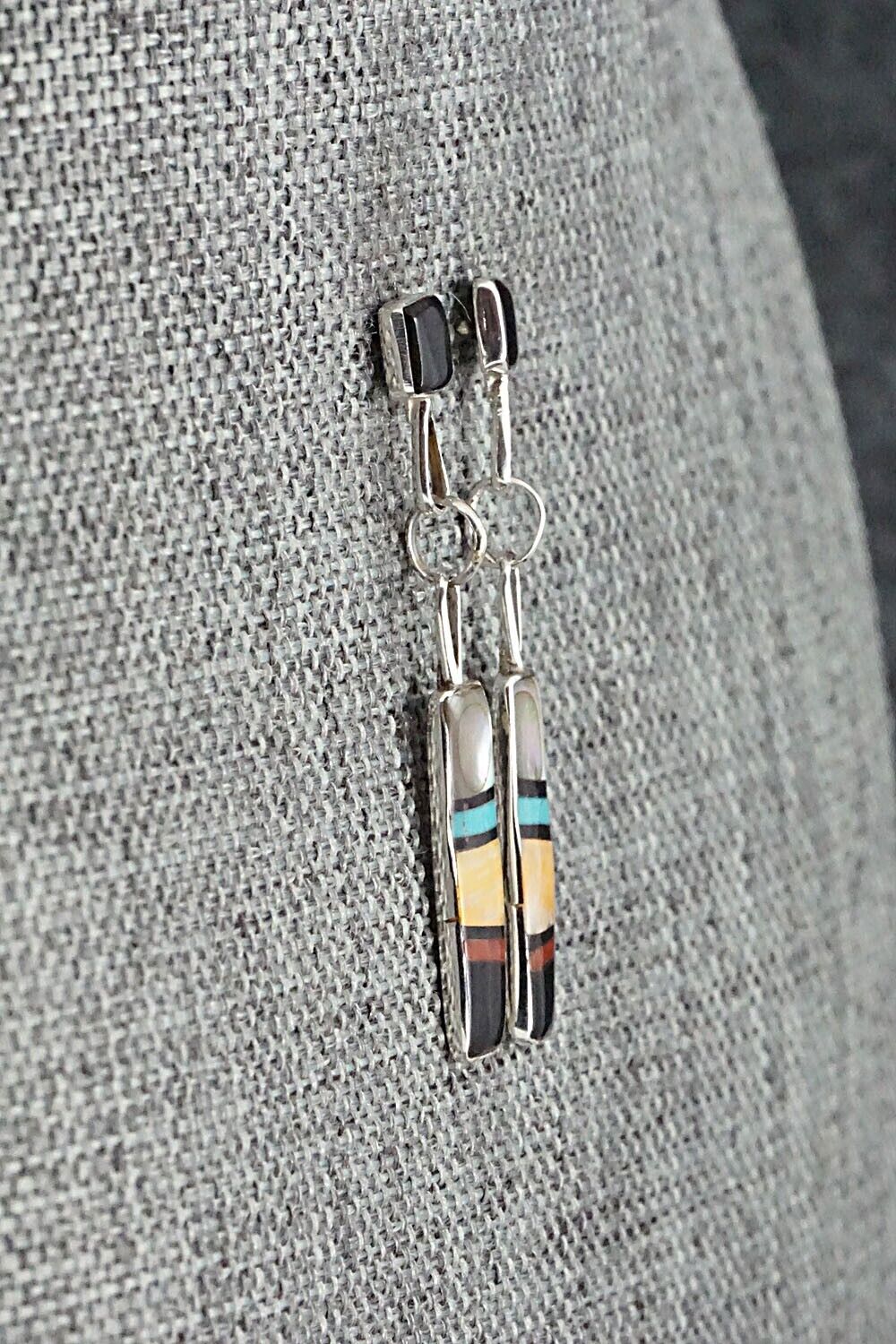 Multi Stone & Sterling Silver Earrings - Bobby Sanchez