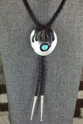 Turquoise & Sterling Silver Bolo Tie - Pearlene Spencer