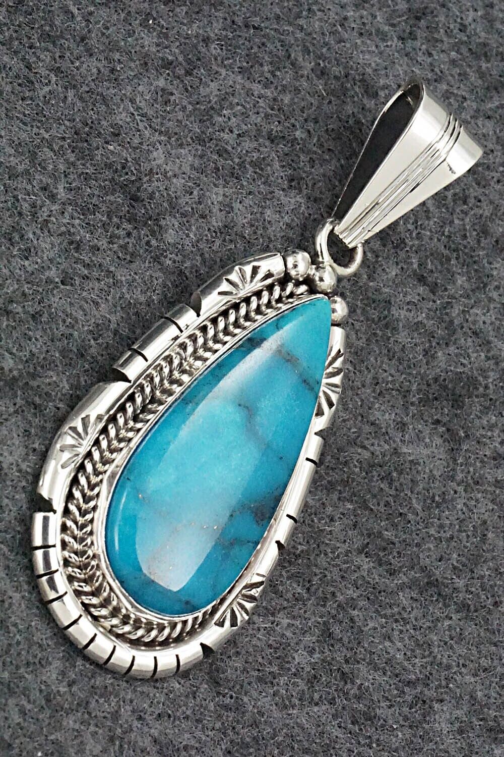 Turquoise & Sterling Silver Pendant - Samuel Yellowhair