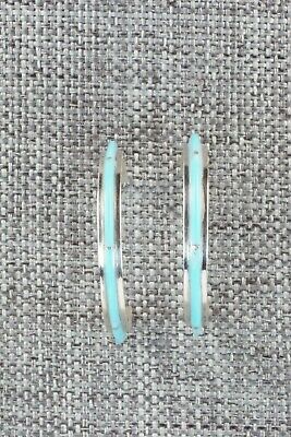 Turquoise & Sterling Silver Earrings - Beavis Massie