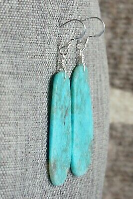 Turquoise & Sterling Silver Earrings - Lupe Lovato