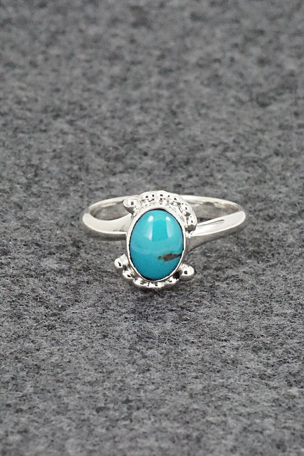 Turquoise & Sterling Silver Ring - William Begay - Size 8.5