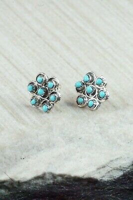 Turquoise & Sterling Silver Earrings - Waylon Johnson