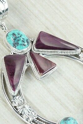 Turquoise, Spiny Oyster and Sterling Silver Pendant - Derrick Gordon