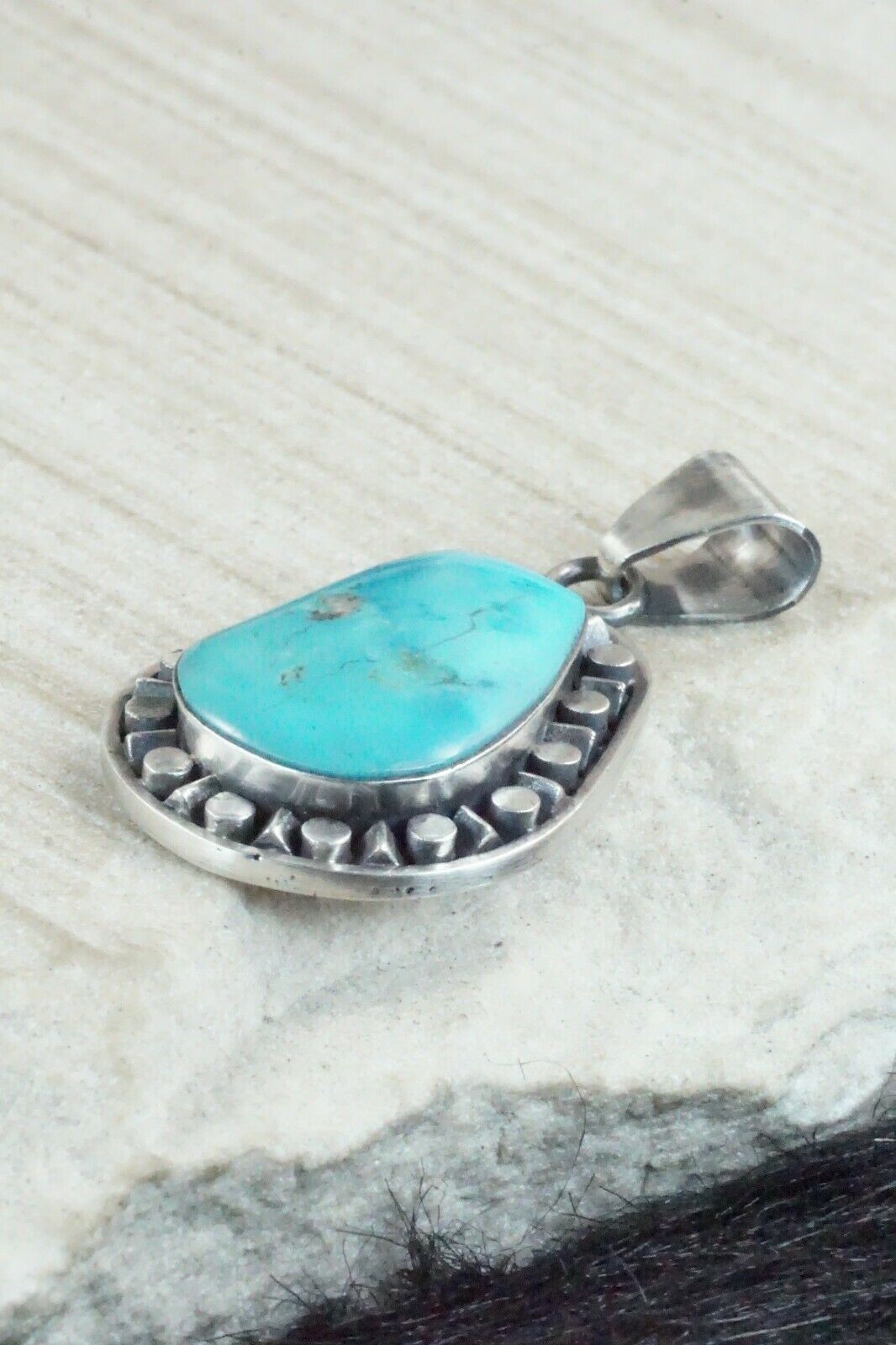 Turquoise and Sterling Silver Pendant - Sharon McCarthy