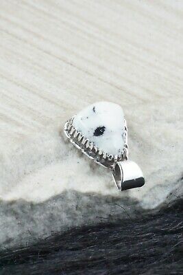 White Buffalo & Sterling Silver Pendant - Alvin Joe