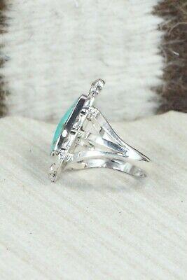 Turquoise and Sterling Silver Ring - Andrew Vandever - Size 7 - High Lonesome Trading
