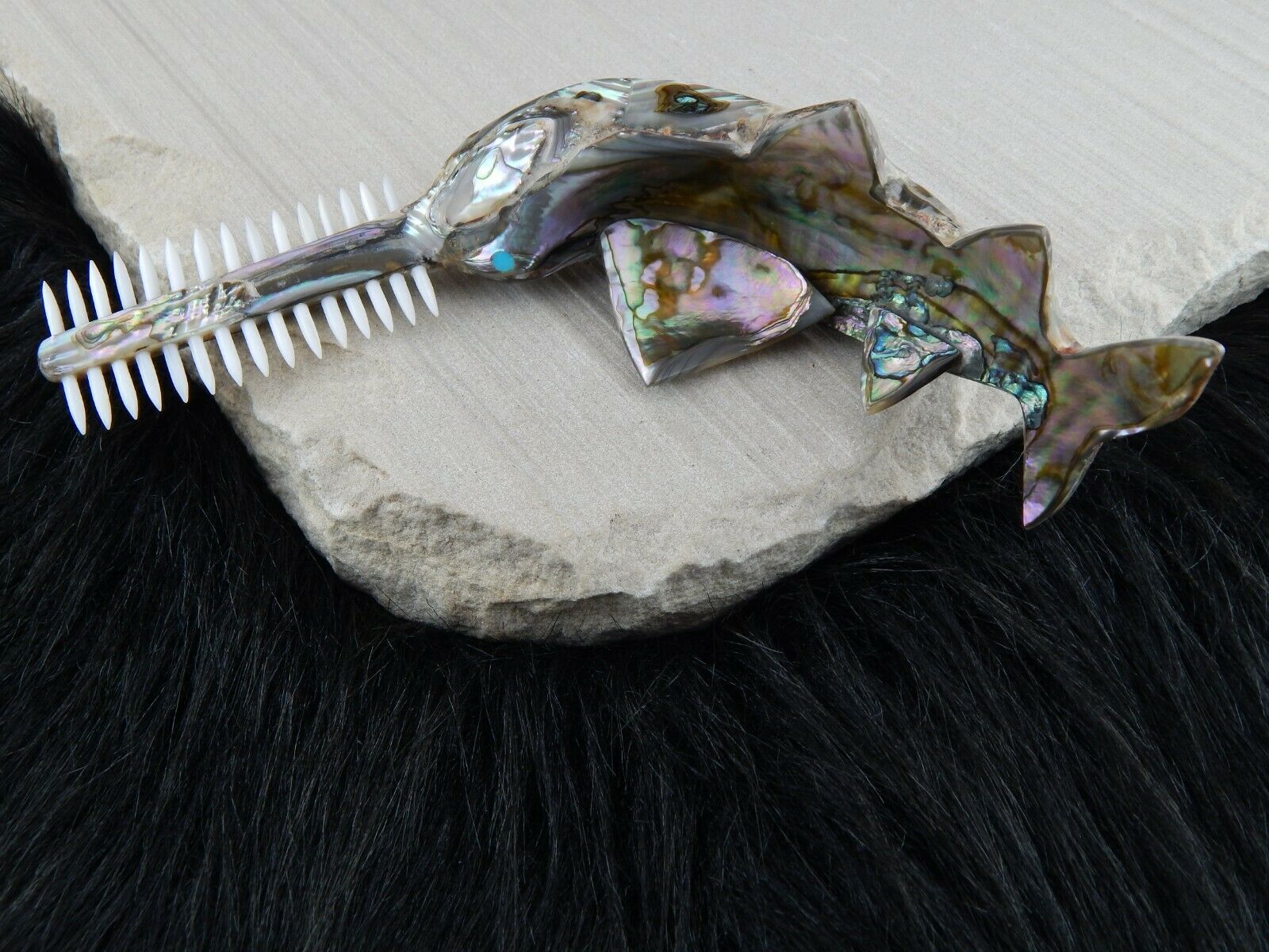 Saw Fish Zuni Fetish Carving - Philbert Beyuka - High Lonesome Trading