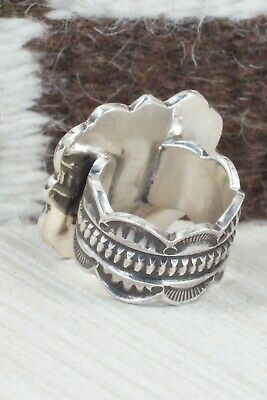 Turquoise and Sterling Silver Ring - Leonard Maloney - Size 12