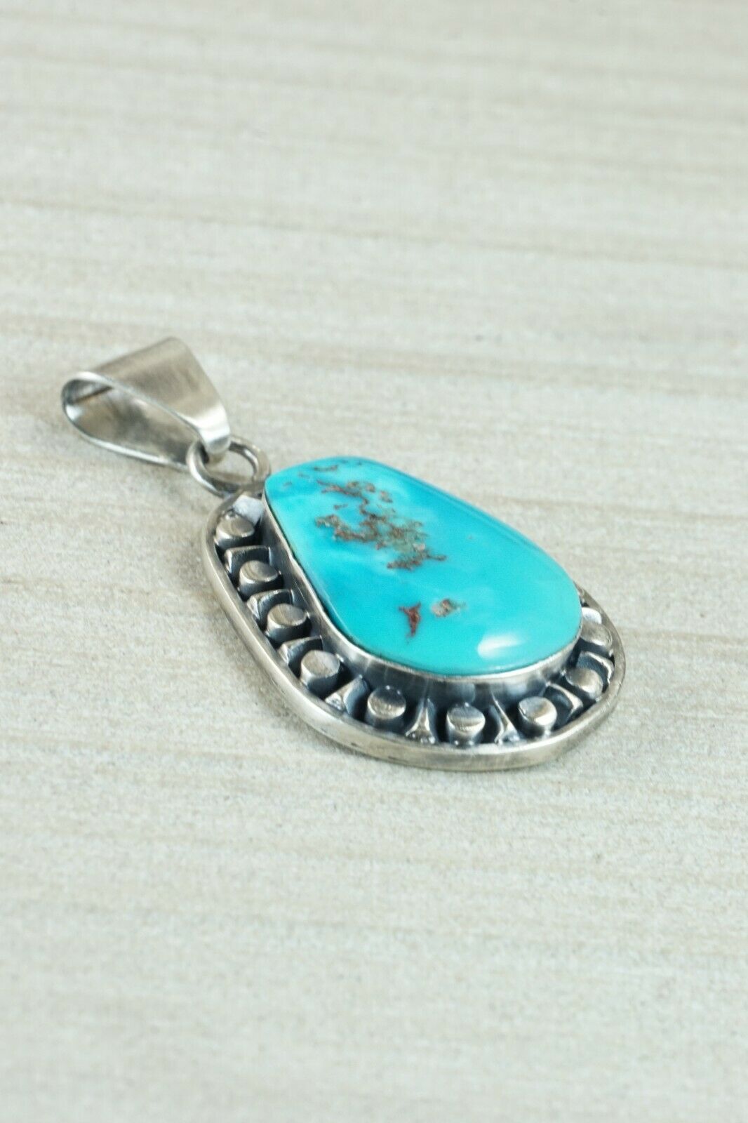 Navajo Turquoise and Sterling Silver Pendant - Sharon McCarthy