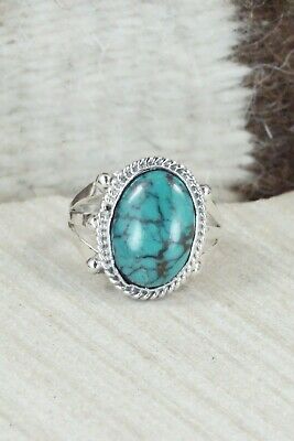Turquoise & Sterling Silver Ring - Grace Kenneth - Size 8