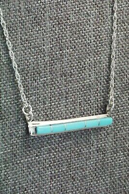 Turquoise & Sterling Silver Necklace - Rolanda Natachu
