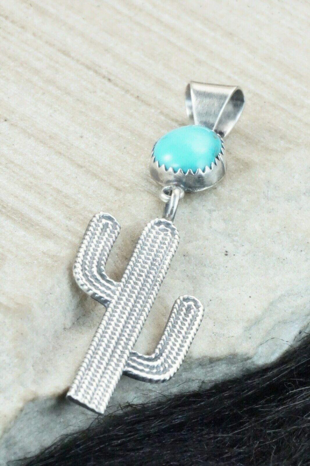 Turquoise and Sterling Silver Pendant - Annie Spencer