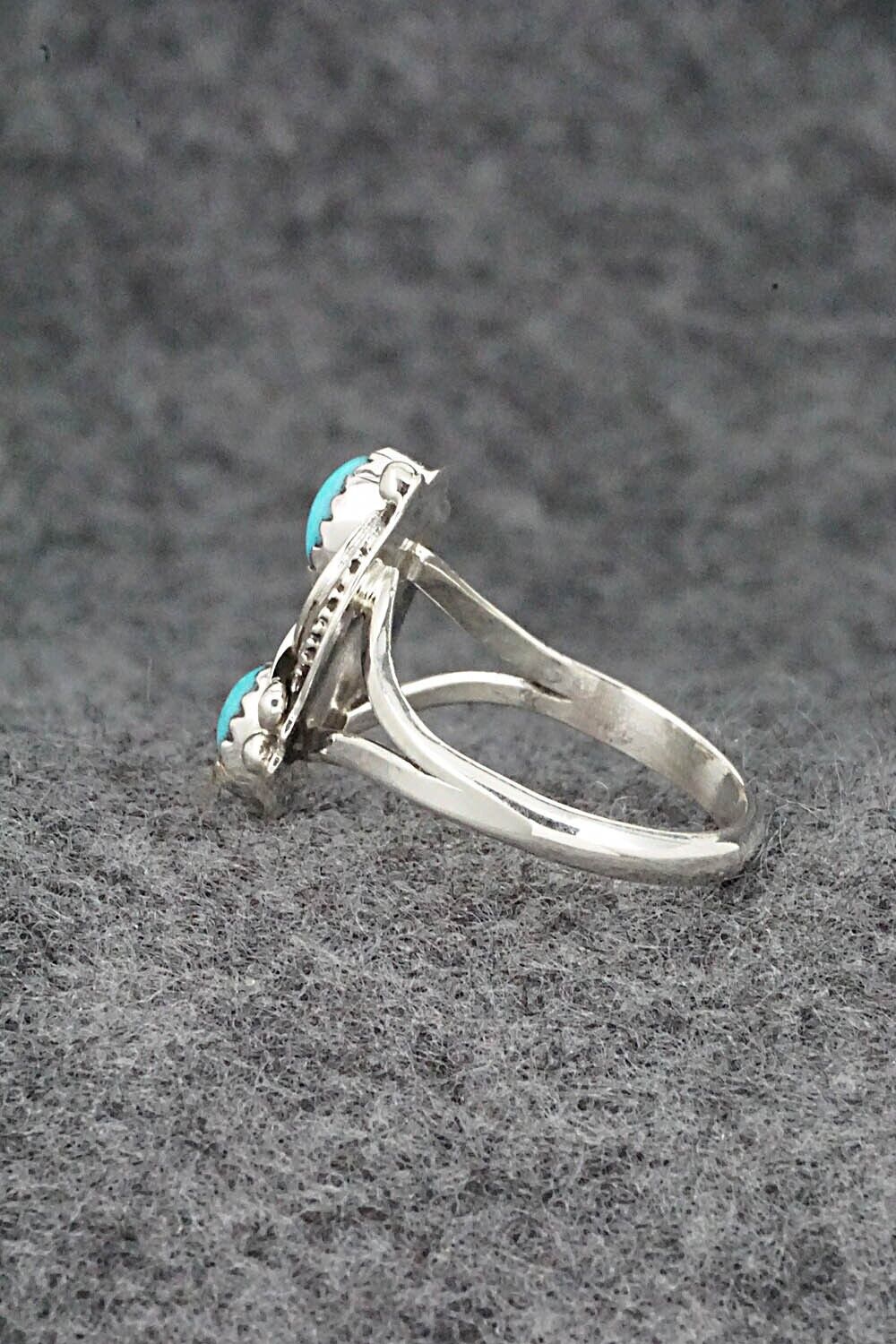 Turquoise & Sterling Silver Ring - William Begay - Size 6.5