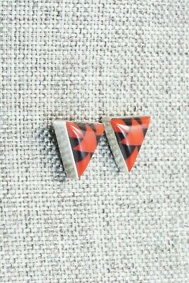 Coral & Sterling Silver Earrings - John Quam