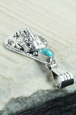 Turquoise and Sterling Silver Pendant - Henry Attakai
