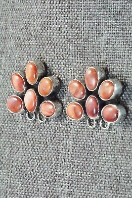 Spiny Oyster and Sterling Silver Earrings - Renelle Perry