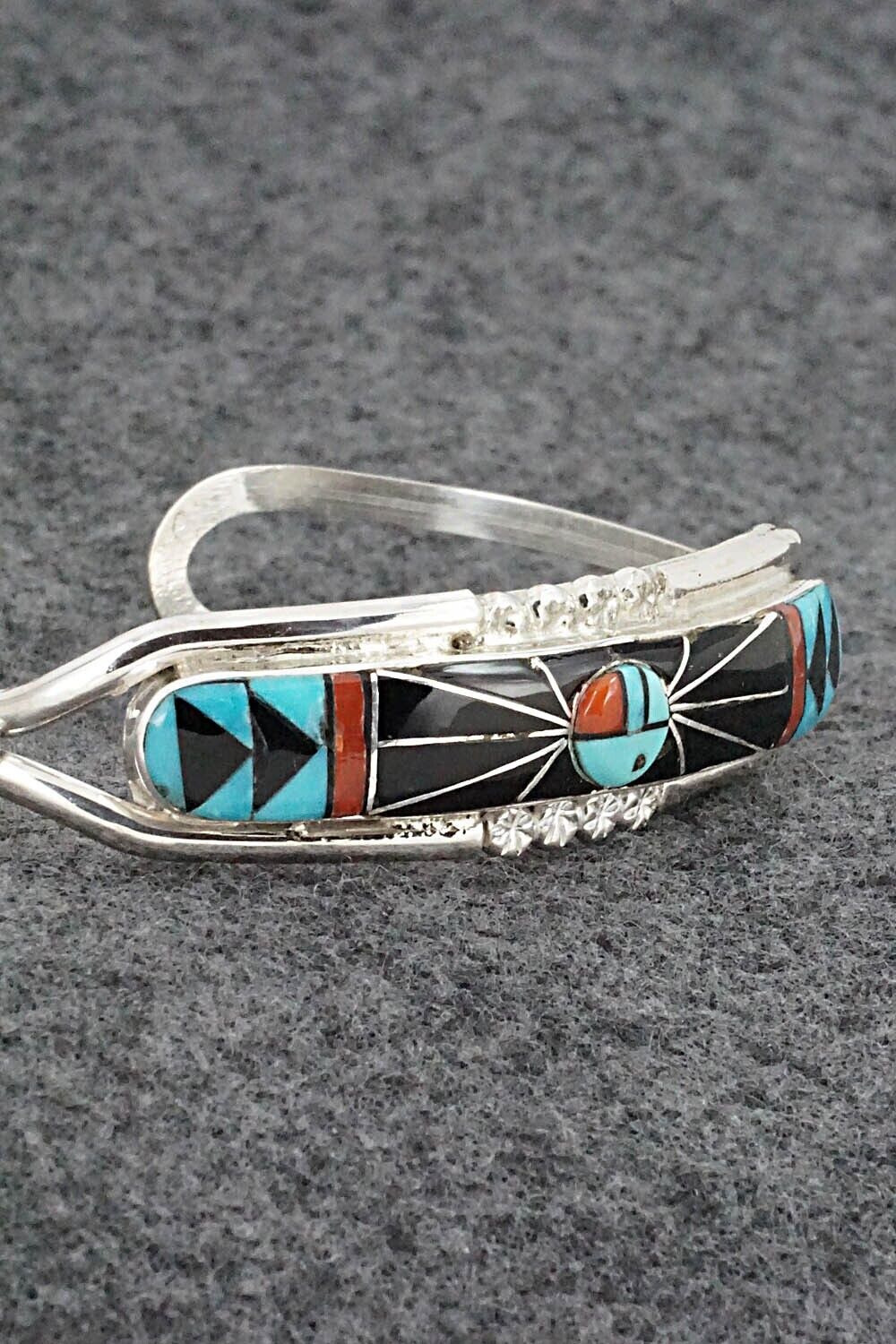 Multi Stone & Sterling Silver Inlay Bracelet - Ola Eriacho