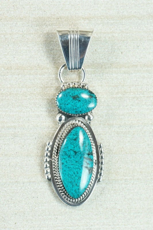 Navajo Turquoise and Sterling Silver Pendant - Bobby Platero