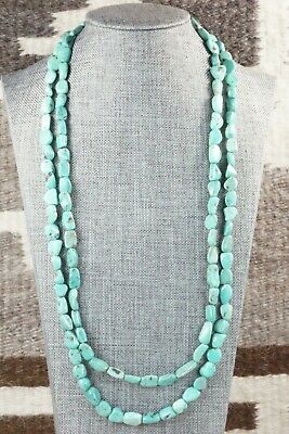 Turquoise and Sterling Silver Necklace - Navajo