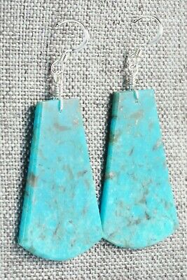 Turquoise & Sterling Silver Earrings - Lupe Lovato